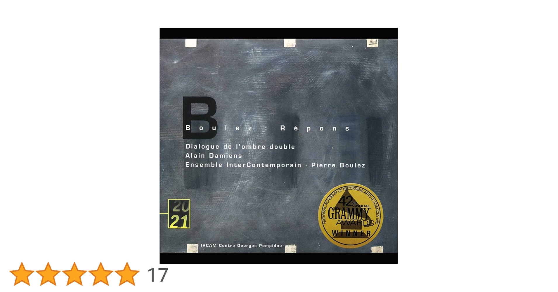 Amazon.co.jp: Boulez: Repons, Dialogue de l'ombre double