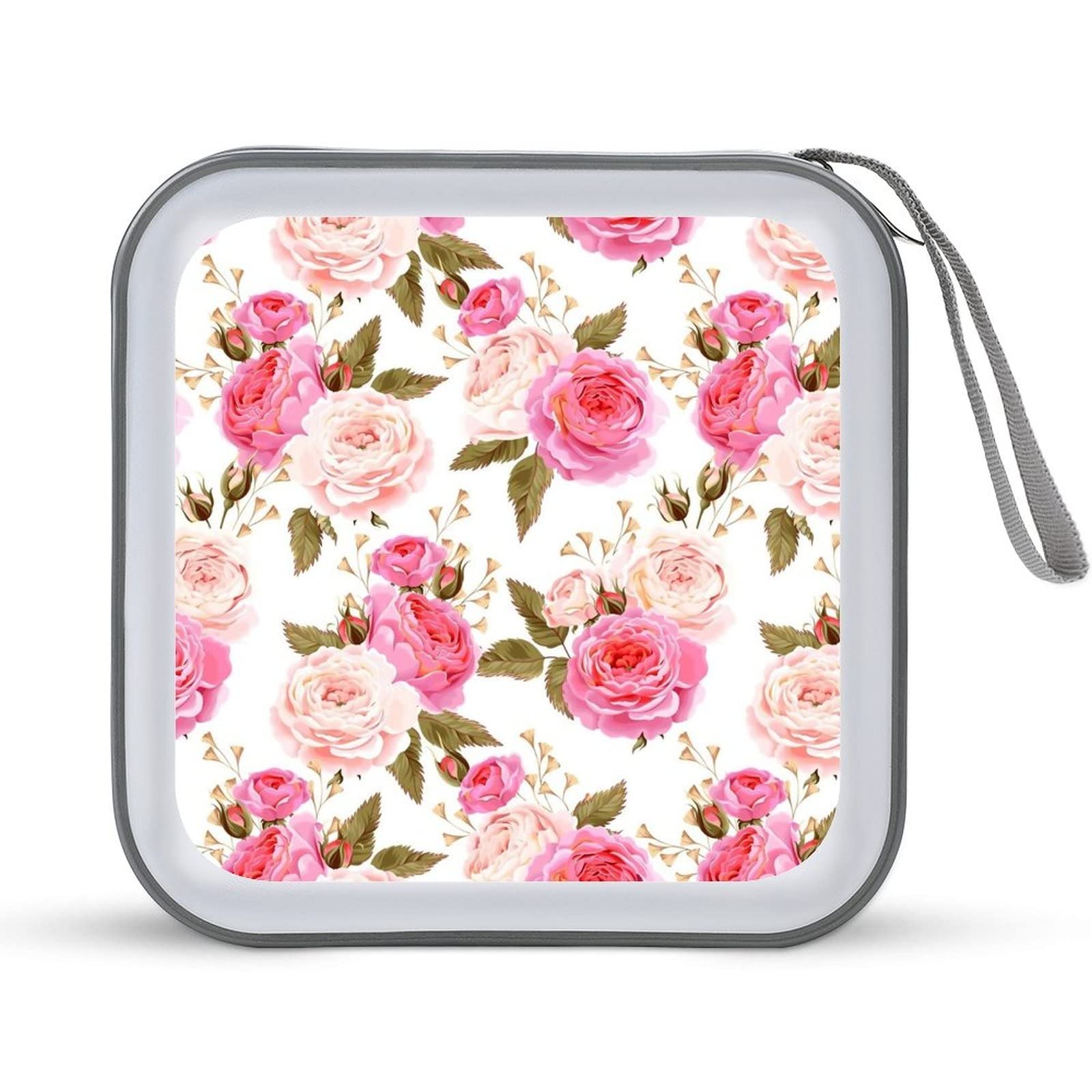 Amazon.co.jp: CD収納ボックス ローズ 薔薇 花 美しい 花柄 ディスク