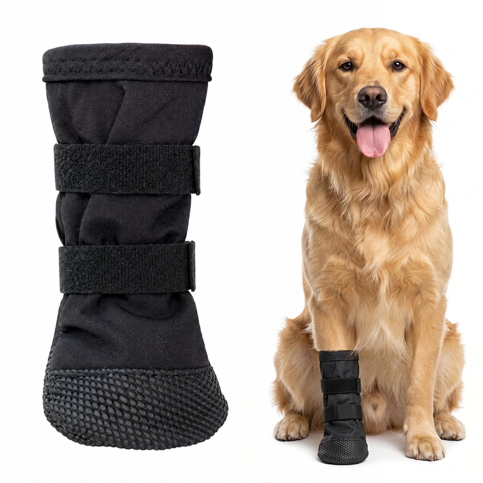 Dog Paw Protectors, Adjustable Dog Boots, Dog Paw Wound Cover, Dog Boot Cover, Breathable Recovery Boots, Non-Slip Dog Shoes For Injured Paws, Pet Bandage Indoor Outdoor Booties