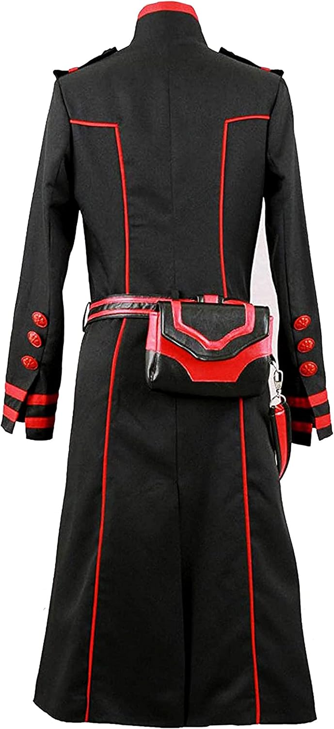 Black Long Coat Exorcist Fighting Uniform Halloween Cosplay Costume