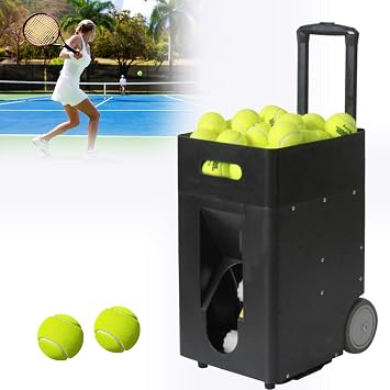Tennis Machine, Automatic Tennis Ball Launcher, 50 Balls Tennis Ball Machine, Speed 10-50km/H, Professional Beginner Training