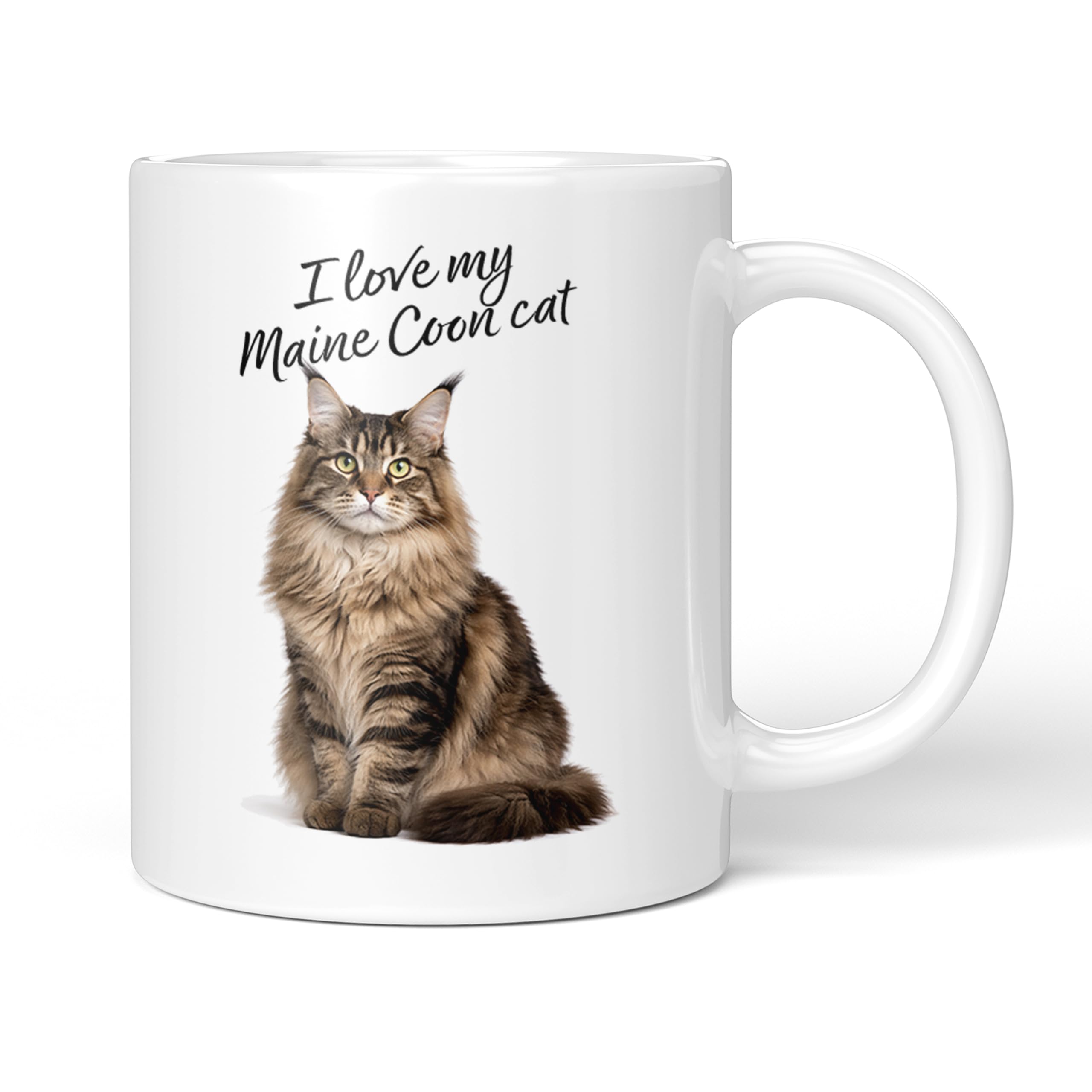 Party People Maine Coon Cat Mug - 11oz Ceramic Coffee or Tea Cup for Cat Lovers, Christmas, Birthday, Secret Santa, Mother’s Day or Father’s Day Gift 0018