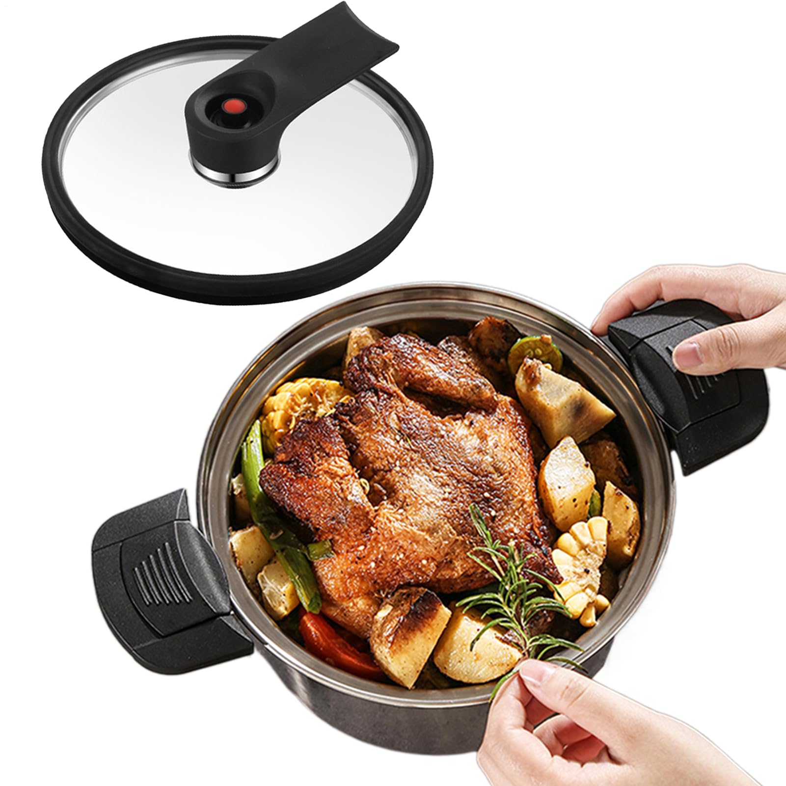 Generisch Schnellkochtopf Haushaltskochgeschirr Für Schnelles Kochen | Robustes Ergonomisches Schmorsystem Zubehör Für Familienabende, Feiern & Alltagsgerichte