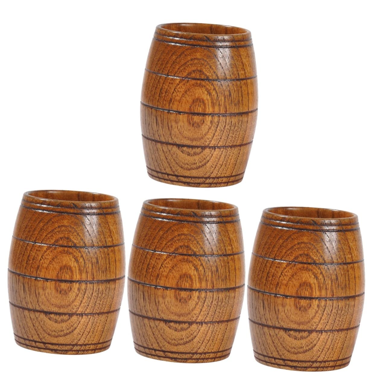Tasse à bière bois Cabilock 4 pièces | Idéale pour restaurant et fête