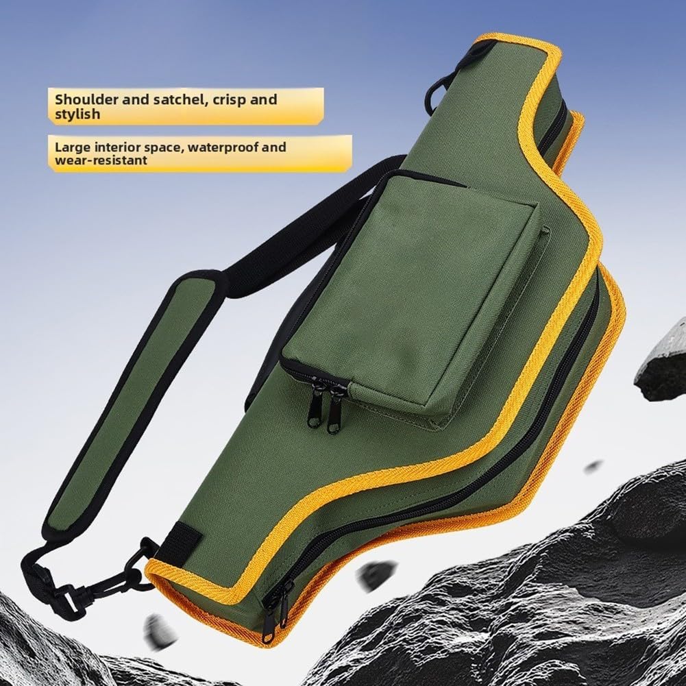 Borsa porta canna da pesca con telaio rigido, dimensioni compatte per il trasporto, struttura in tessuto Oxford resistente all'abrasione