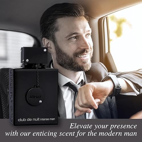 Miniatura 2 de Perfume para hombre intenso 3.4 oz EDT Spray Eau de Toilette  Set de regalo con vela de soja perfumada y atomizador de perfume de viaje vacío