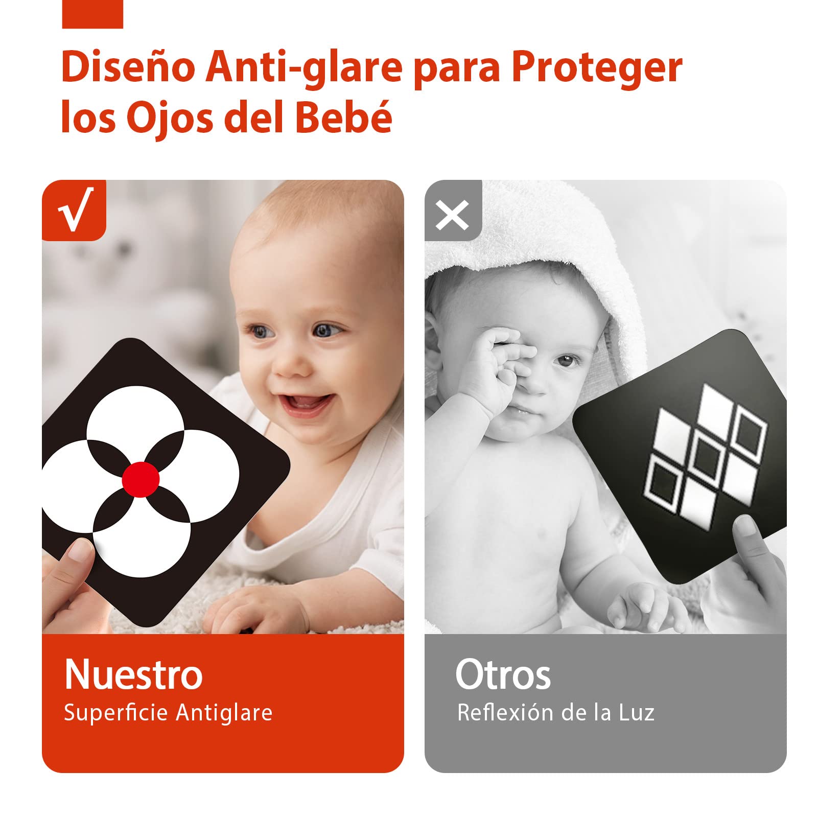 hahaland Flashcards Bebe Juguetes Bebes 0 3 6 Meses, 20 Piezas 40 Imágenes Tarjetas de Alto Contraste en Blanco y Negro, Tarjetas de Estimulación Visual Regalo Educativo para Bebés 0-6 Meses