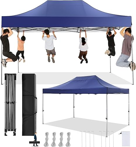 Miniatura 42 de COBIZI Toldo desplegable de 6.6 x 6.6 pies sin pared lateral, toldo resistente UPF 50+ para todas las estaciones, resistente al viento e