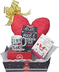 Kit De Amor Almofada E Caneca Cesta De Presente Romântico Presente Para Namorada do Dias dos Namorados
