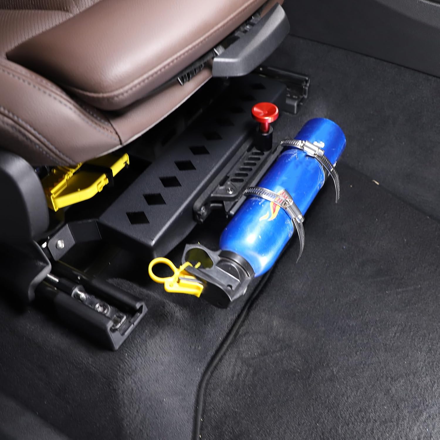 LLKUANG Adjustable Roll Bar Fire Extinguisher Mount Holder for BMW X3 G01 2018-2023,Aluminum Alloy Car Passenger Seat Fire Extinguisher Mount Bracket