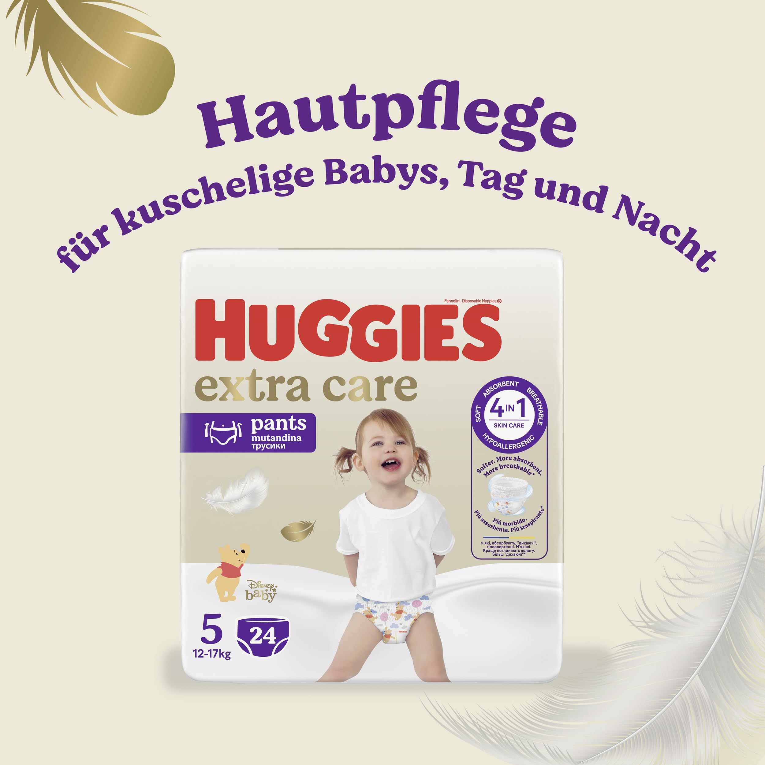 Huggies Extra Care Pants Disney-Design Größe 5, 68 Windeln (2x34)