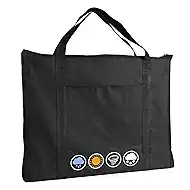 Ostlttyn Art Portfolio Case, Waterproof 18x24 Inch Large Art Portfolio Bag with Shoulder Strap for Artwork, Poster, Sketching, and Drawing, Black