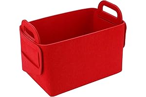 Red and White Storage Basket