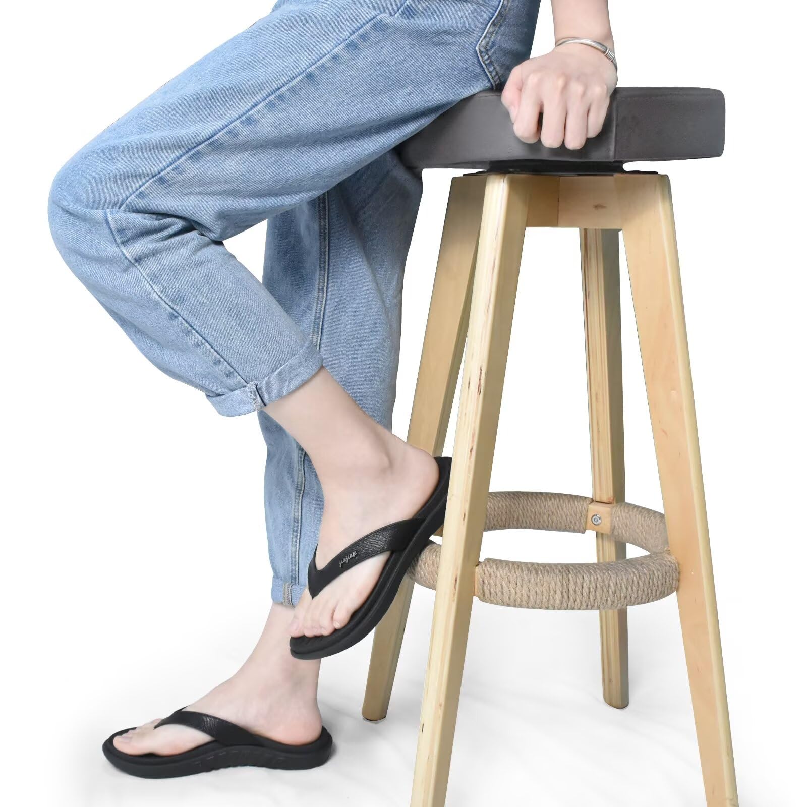 jiajiale Infradito Donna Moda Ortopediche Estive Comode Pelle Supporto Arco Plantare Flip Flop Doccia Spiaggia Piscina Aperte Mare Leggere Eleganti Ciabatte Antiscivolo Gomma Suole