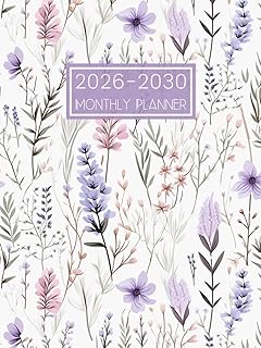 Monthly Planner 2026-2030: 5-Year Canada Calendar from January 2026 to December 2030 || 60 Months Appointment Book Schedule Organizer with Holidays & Inspirational Quotes || Large Size - Floral Cover