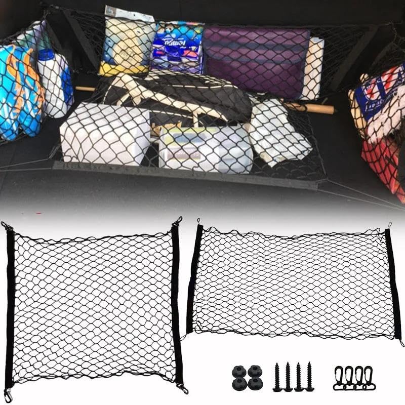 Filet de rangement de coffre double couche anti-glissement 90x30 - 2