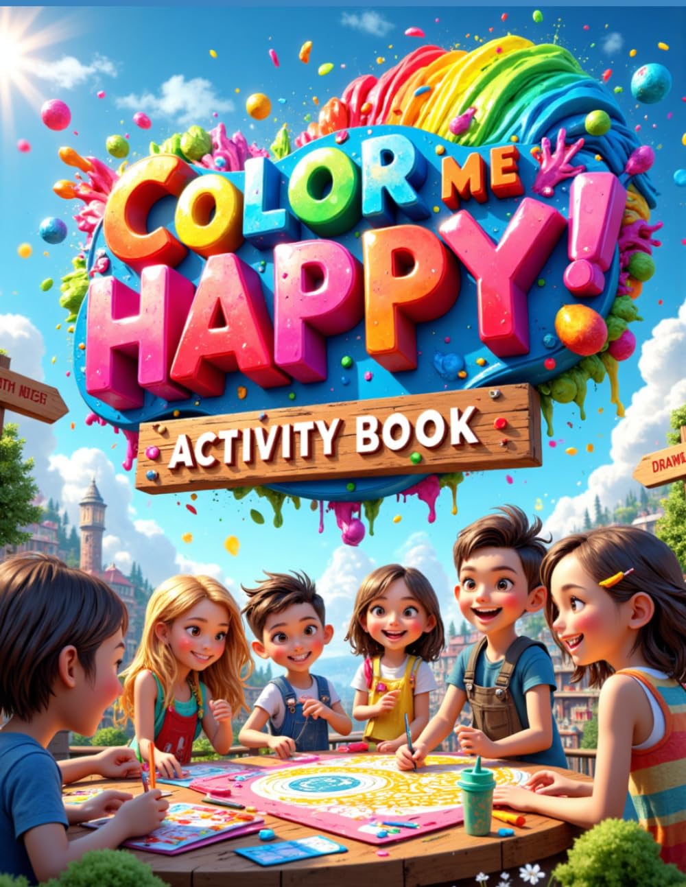 Color Me Happy! ACTIVITY BOOK: Time 2 Learn N have Fun!
