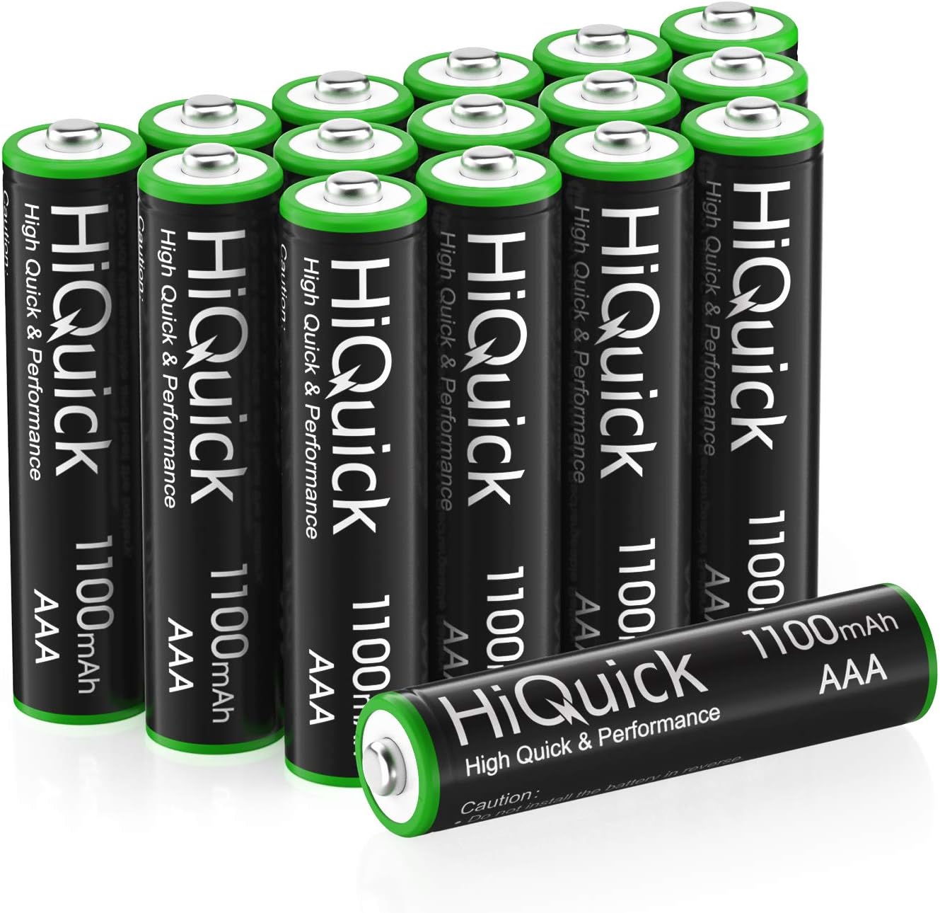 HiQuick 16 x AAA Batteries, Rechargeable 1100mAh Ni-MH Battery High Capacity Performance 1200 Tech 1.2V NiMH AAA Rechargeable Battery