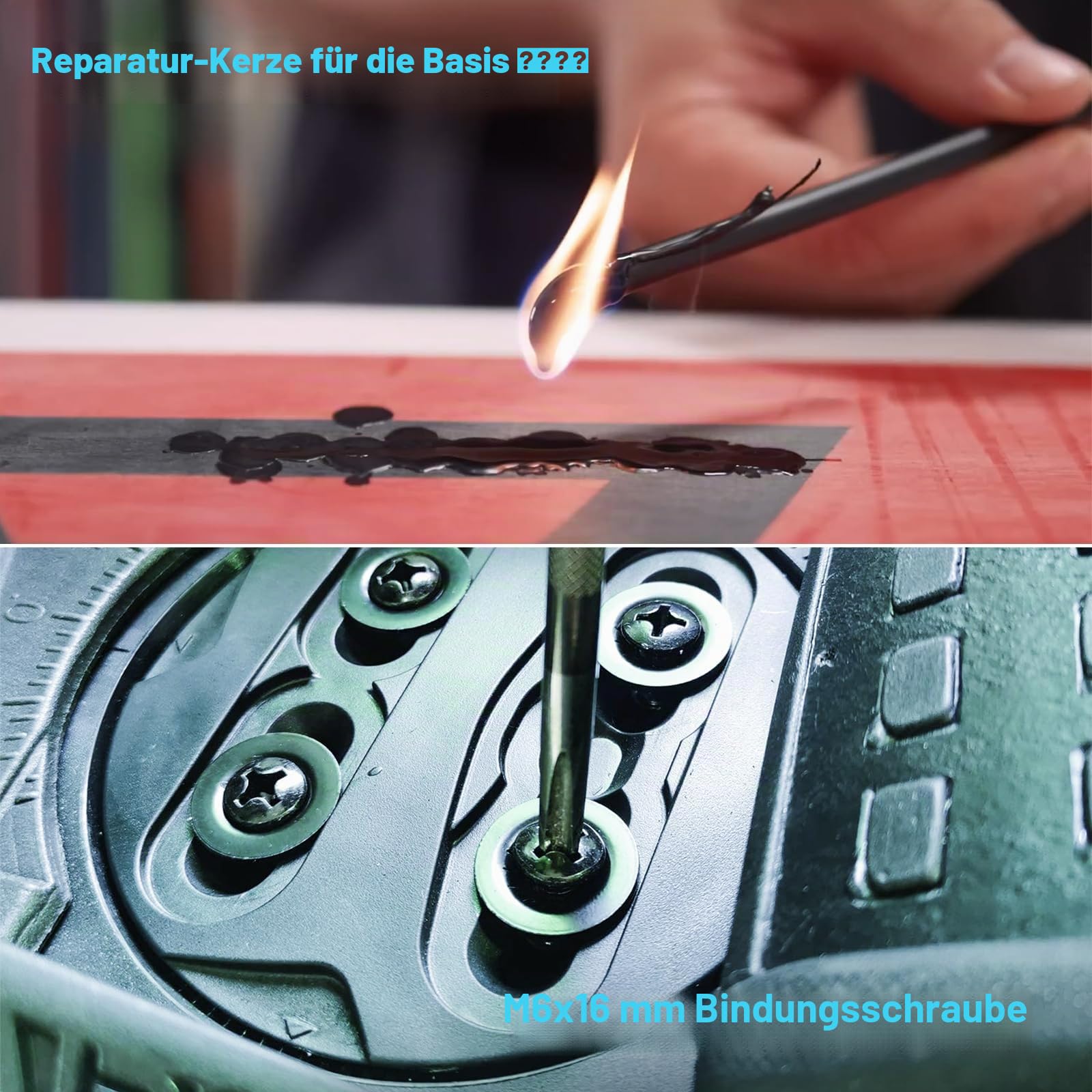 XCMAN Komplettes Ski-/Snowboard-Tuning-Kombi-Set mit Wachseisen, Skiwachs, Seitenbodenkanten-Stimmgerät, Ptex-Basis-Reparatur, Gummistein, Diamantsteine für Ski, Snowboard, EdgeTuning