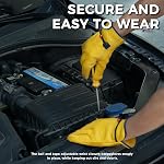 Leather Work Gloves, Reinforced Durable Gardening Gloves,Cowhide Work Gloves,Puncture & Cut Resistant