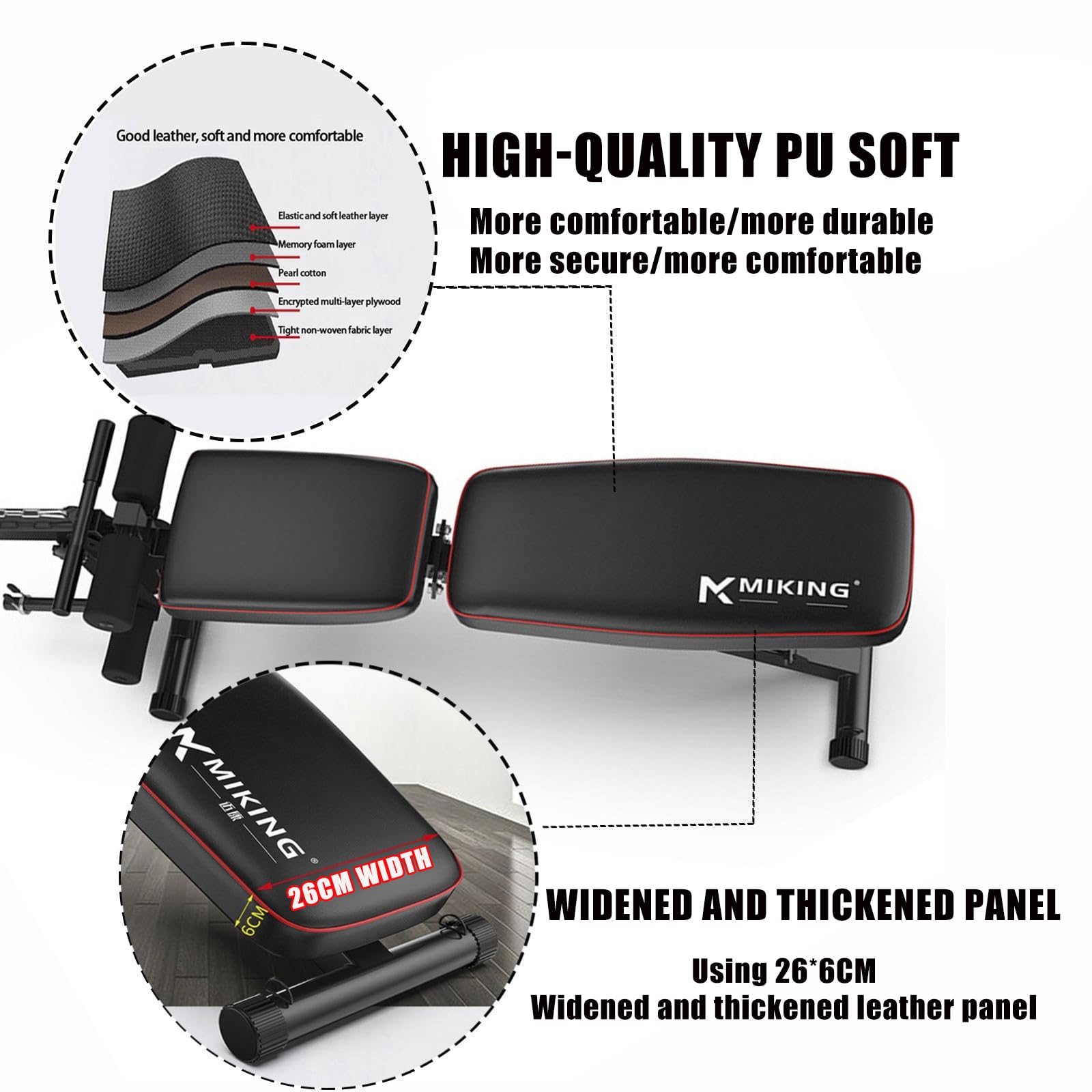 Banco Musculación，máquina De Gimnasio Ajustable，banco De Abdominales，maquina De Musculacion，Para Deporte En Casa，Capacidad De Carga: 200 Kg Black,162 * 118 * 48CM