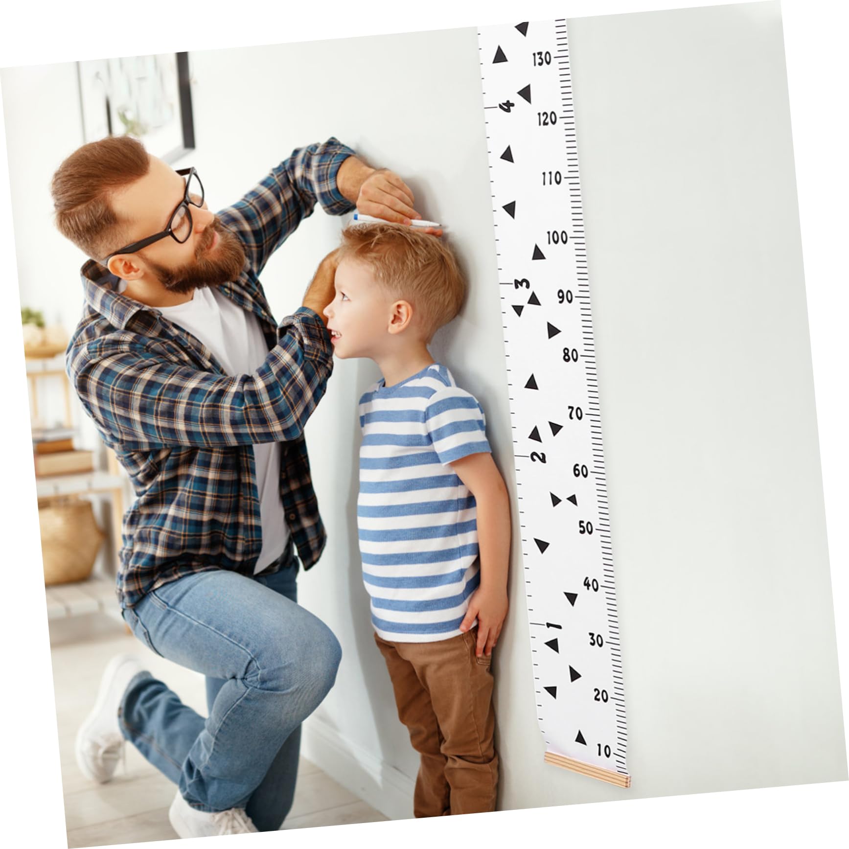 Cabilock 4 Stück Höhenmesslatte für Abnehmbare Wanddekoration aus Praktische Wachstumstabelle für Jungen Stilvolle Messlatte zur Größenverfolgung für Kinderzimmer und Spielräume