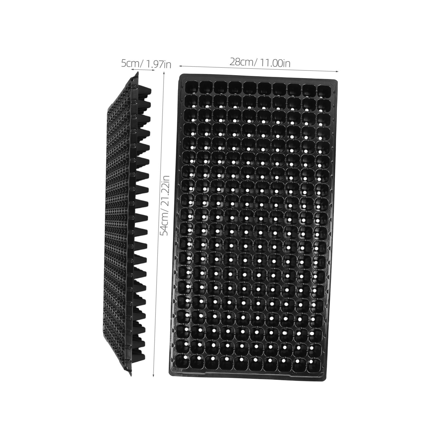 Gatuida Plateau de Culture PVC Noir 10 Pièces, 200 Alvéoles pour Semis