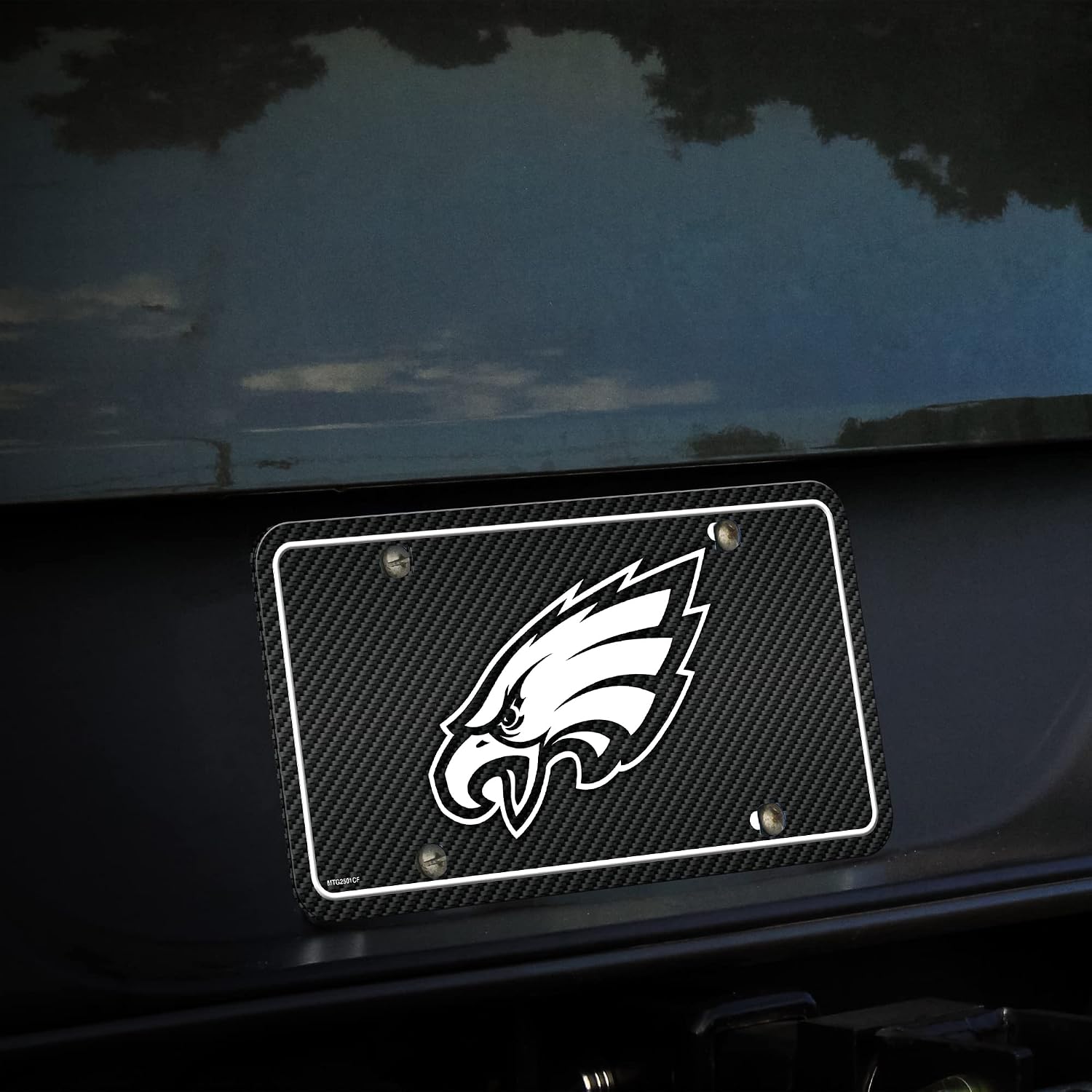 NFL Rico Industries Carbon Fiber Metal Tag Metal Auto Tag 8.5" x 11" - Great for Truck/Car/SUV image 3