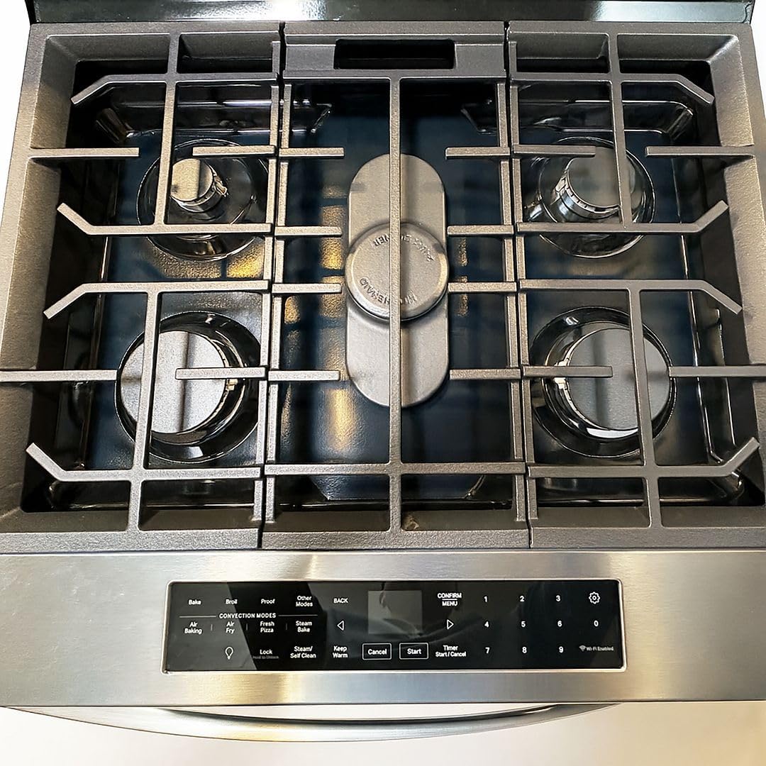 Premium Plus Stove Protectors for KitchenAid Gas Stove Model KSGS530SPS, Custom Cut, Easy to Clean Stove Liner, Made in the USA.