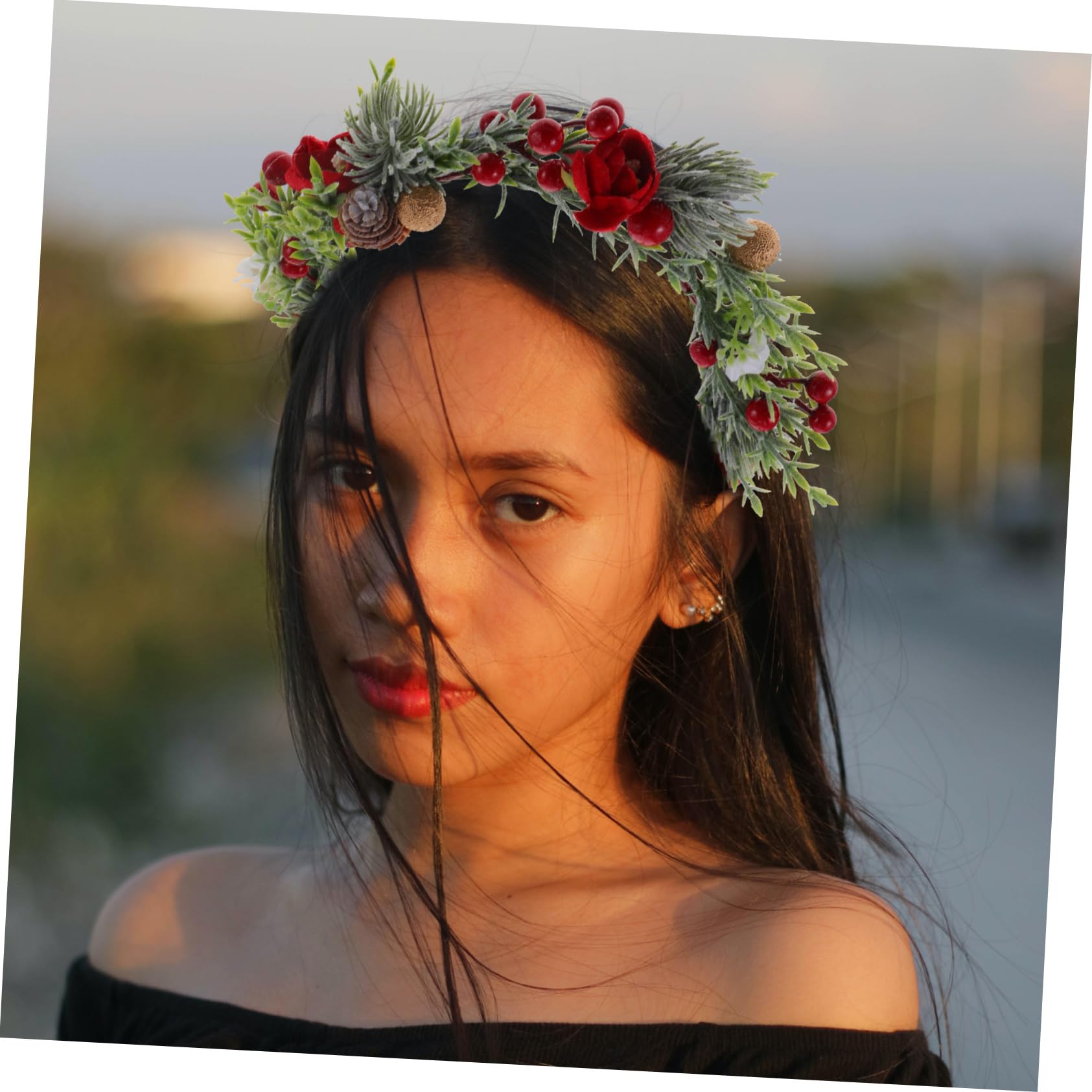 5stücke Blumenkranz Haarschmuck Für Frauen Verstellbarer Kopfband Mit Blüten Und Blättern Für Hochzeiten Festivals Und Kreative Frisuren Elegantes Accessoire Für Damen