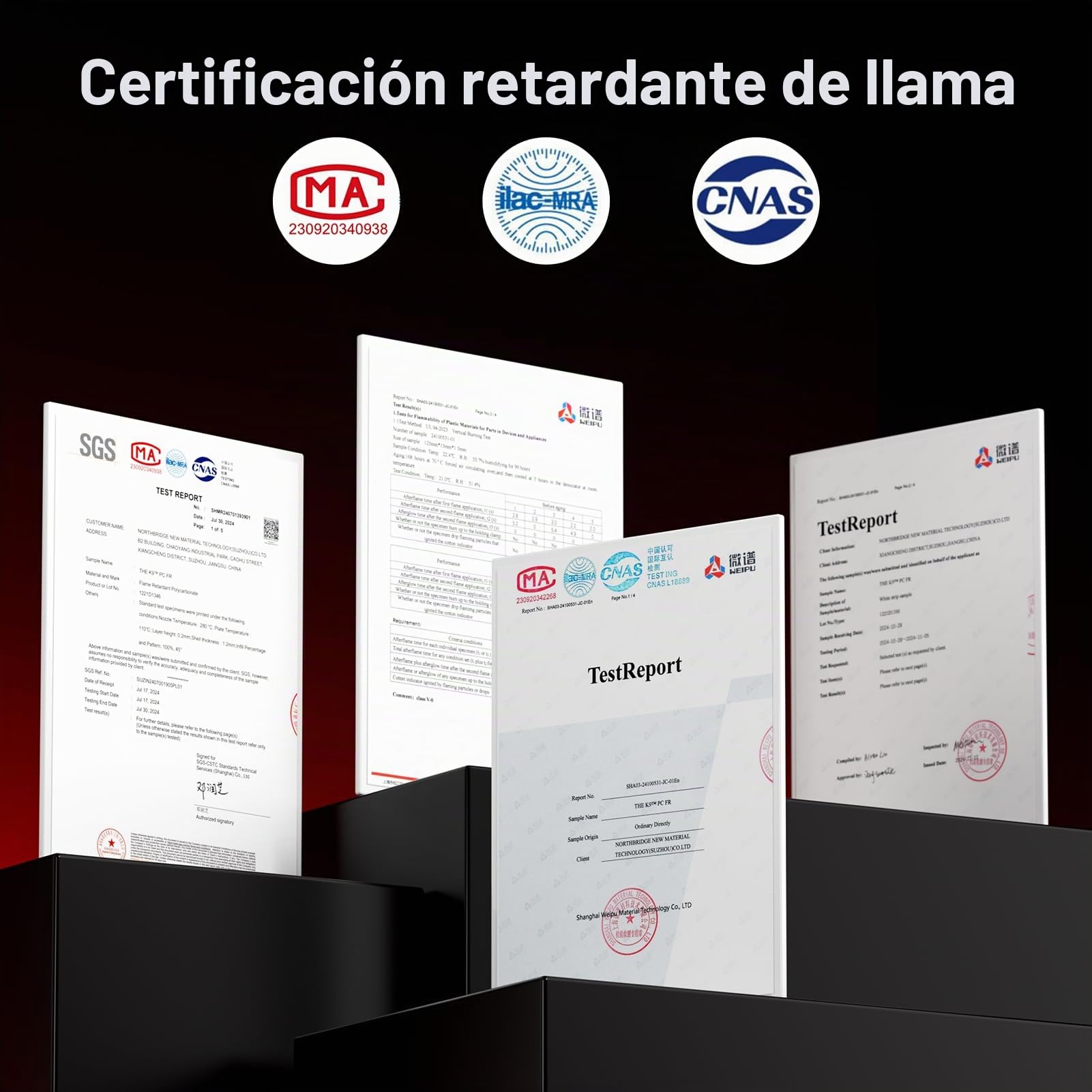 kexcelled Ignífugo Filamento PC Blanco para Impresora 3D 1,75mm 1kg