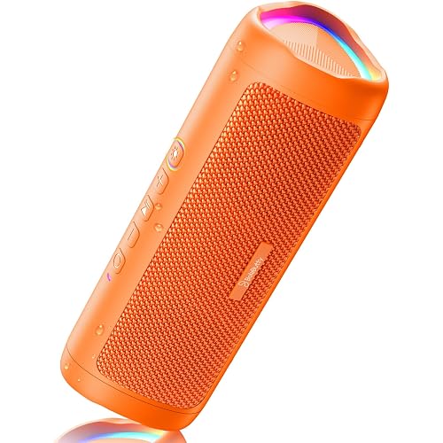 Bluetooth Speaker, 20W HD Sound, Portable Wireless, IPX5 Waterproof, Up to 24H Playtime, TWS Pairing, for Home/Party/Outdoor/Camping/Beach Essentials, Electronic Gadgets, Birthday Gift (Orange)