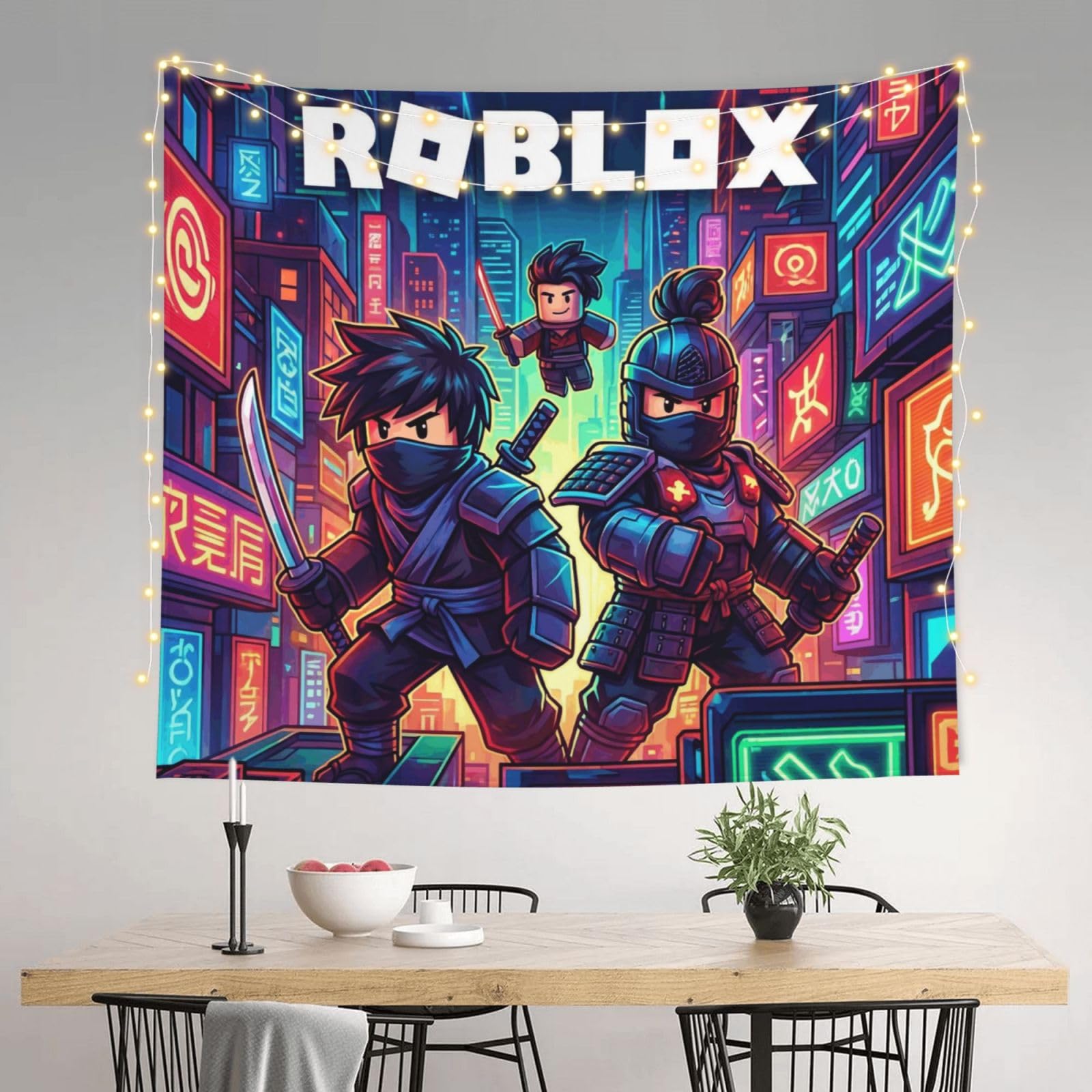HJKJKKJ Tapestry 152 X 130 CM Aesthetic Wall Tapestrys for Bedroom Roblox Tapestries Hanging Wall Art Blanket Home Decor Tapestry for Living Room Dorm Office