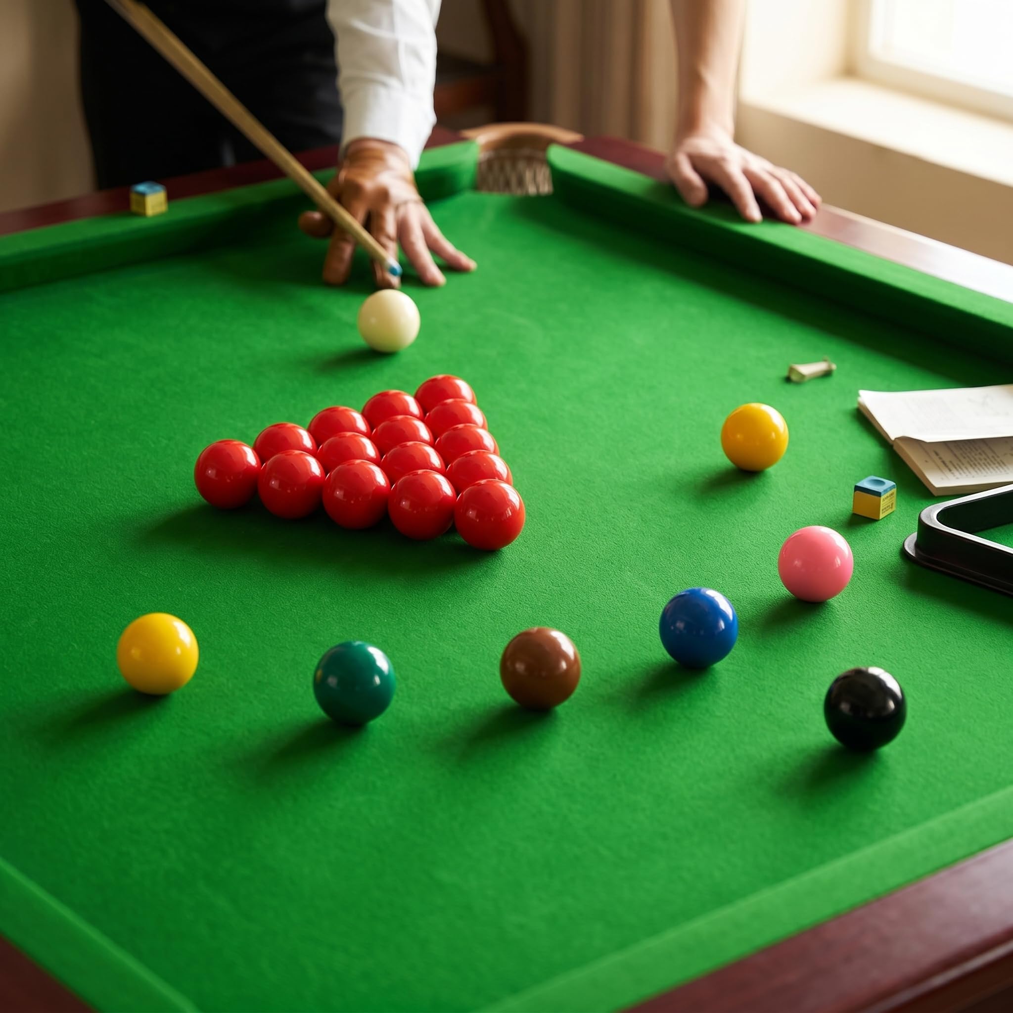 22-teiliges Snooker-Kugel-Set, Hochwertiges Harz mit Kalkpulverpigment, Vollfarbig für das Offizielle Spiel British Billiard, 52,5 Mm Durchmesser