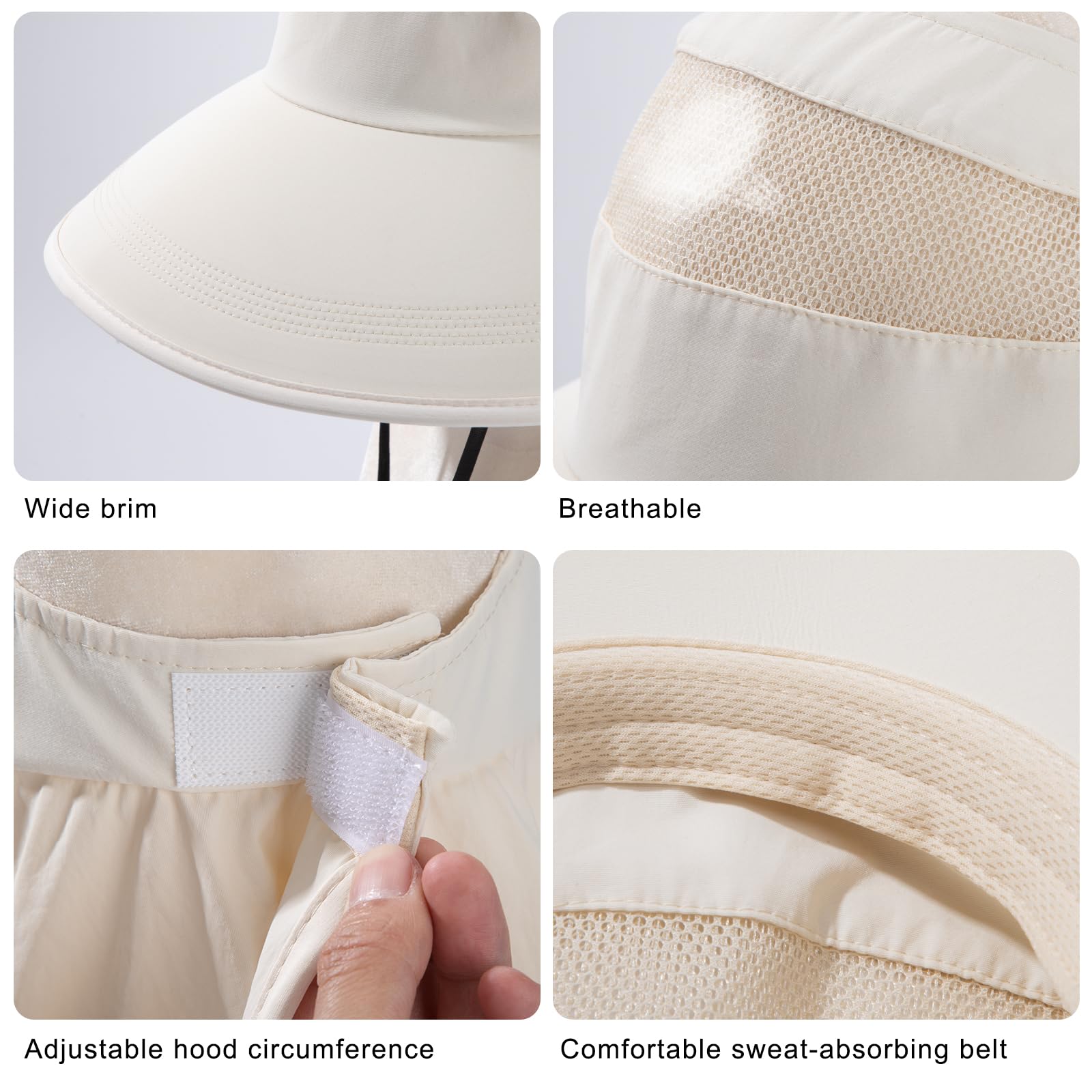 Visiera Parasole da Donna Cappello da Sole a Tesa Larga con Protezione UV sul Traspirante Cappello da Spiaggia per Giardinaggio Viaggi Escursionismo Pesca Campeggio