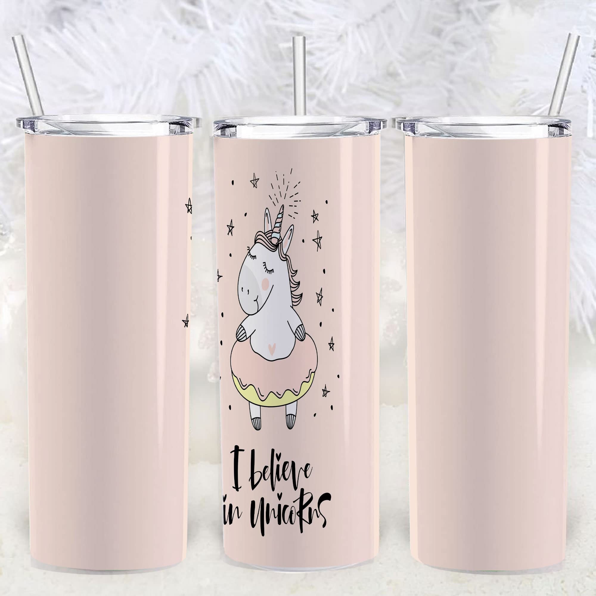 Personalized Unicorn Tumbler, I Believe In Unicorn Tumbler, Cute Unicorn Girl Mug, Unicorn Cake Tumbler, Vintage Mug, Gift For Women, Unicorn Lover Mug