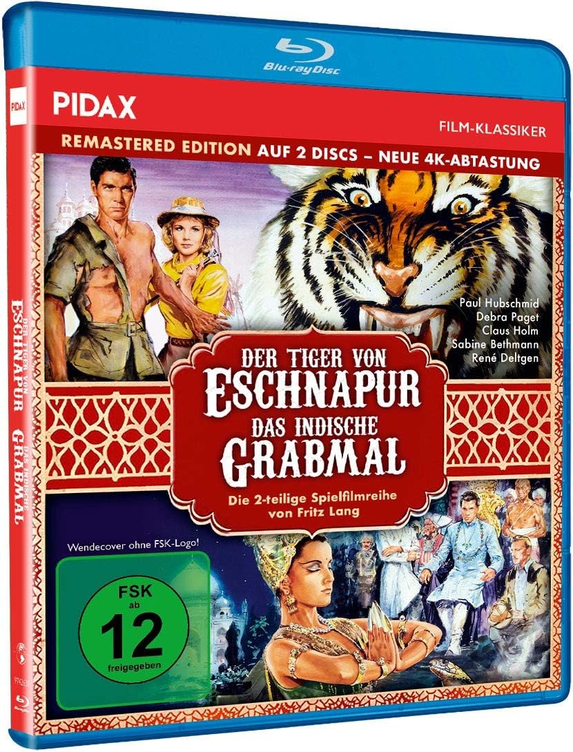 Der Tiger von Eschnapur + Das indische Grabmal - Remastered Edition (neue 4K Ultra-HD Abtastung) / Die komplette 2-teilige Abenteuerfilmreihe (Pidax Film-Klassiker) [Blu-ray]