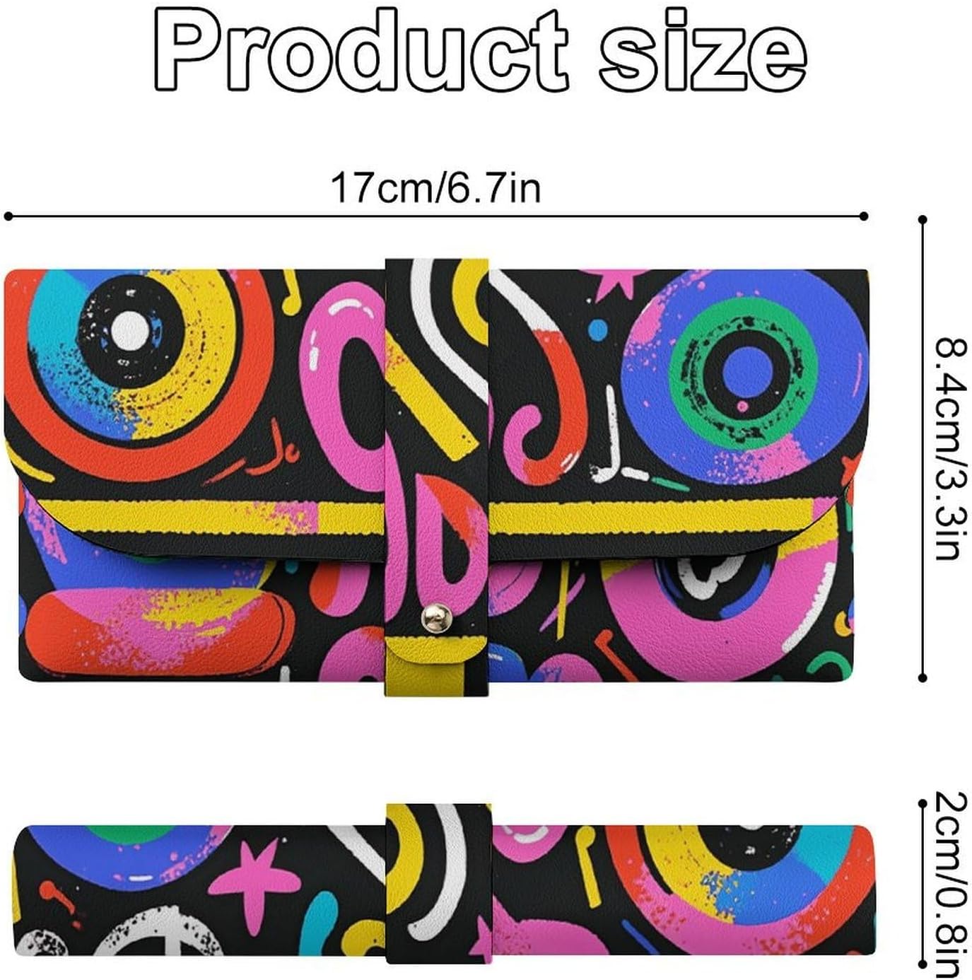 Music Graffiti Style Eyeglass Case Sunglasses Pouch image 2