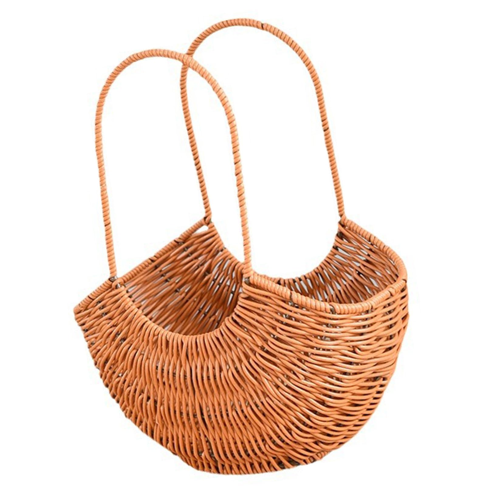 Buxuaaaa Wicker Flower Girl Basket with Handle for Arrangements Weddings and Special Occasions Ornament Trendy Women Home Organization Basket