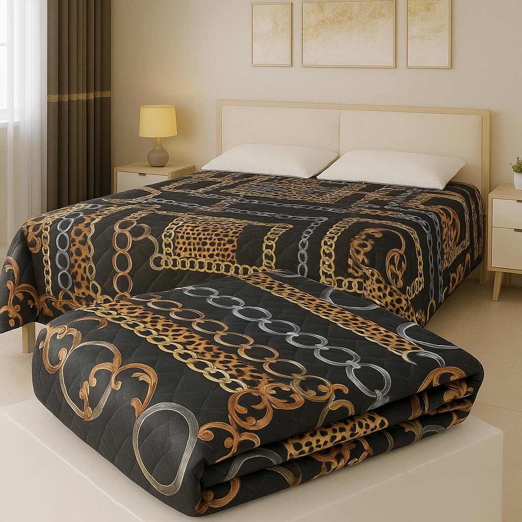 GX GARGIX Trapuntino Leggero Matrimoniale Primaverile Estivo, 240x240 cm, Varie Fantasie, Lavabile Luxury (Matrimoniale, TPF-6)