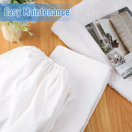 Miniatura 7 de SmoothNovelty Juego de sábanas de hospital de 4 piezas, sábanas estándar de punto suave, 1 sábana bajera, 1 funda de edredón, 1 funda de almohada y