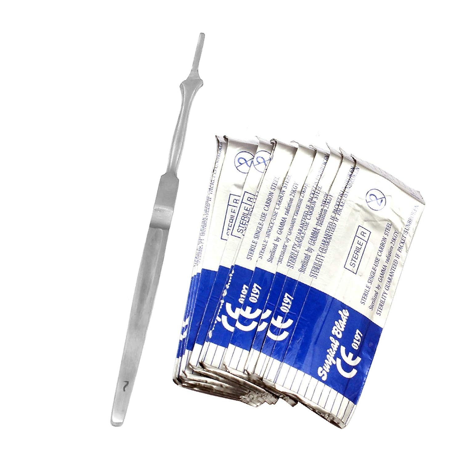 Scalpel Handle 7 +10 Sterile Surgical Blade 11 Surgical Dental