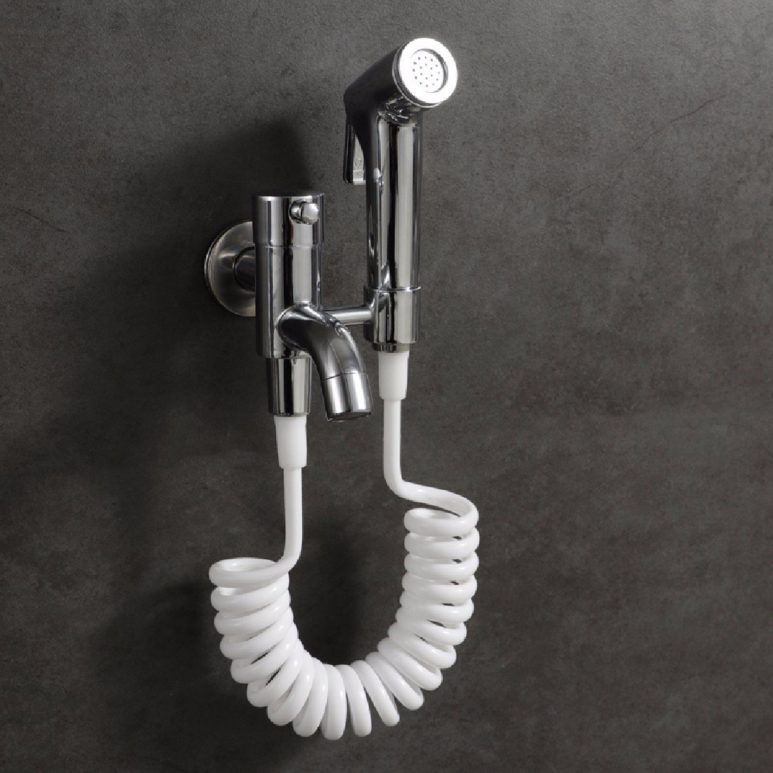 Toque de Mezclador de Fregadero de Cocina, Piscina de Trapeador Que Conduce Al Grifo Alargado de Pared con Limpiador de Inodoro Bidet Bidet Bidet