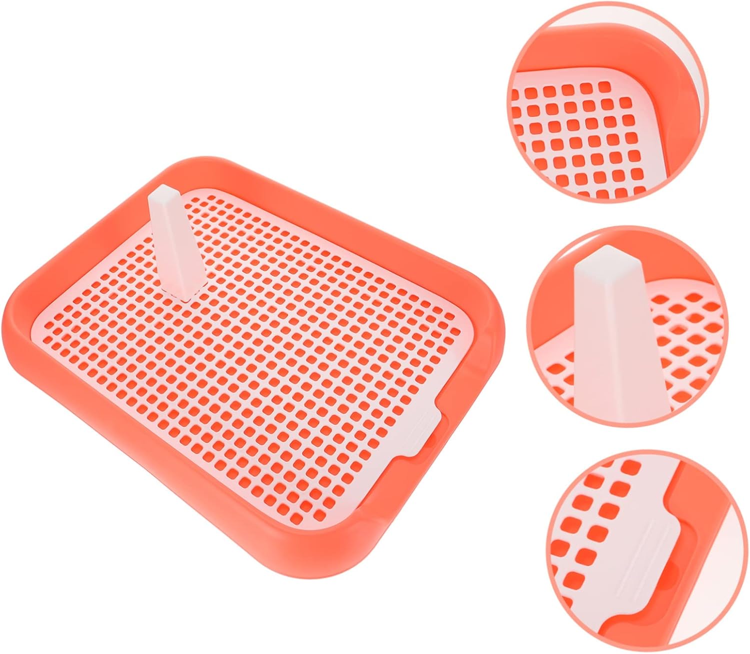 Plastic Dog Potty with Slip Design Indoor Puppy Toilet Trainer for Small to Dogs Lightweight Portable Pet Toilet with Column for Easy Cleaning and Urination Simulation