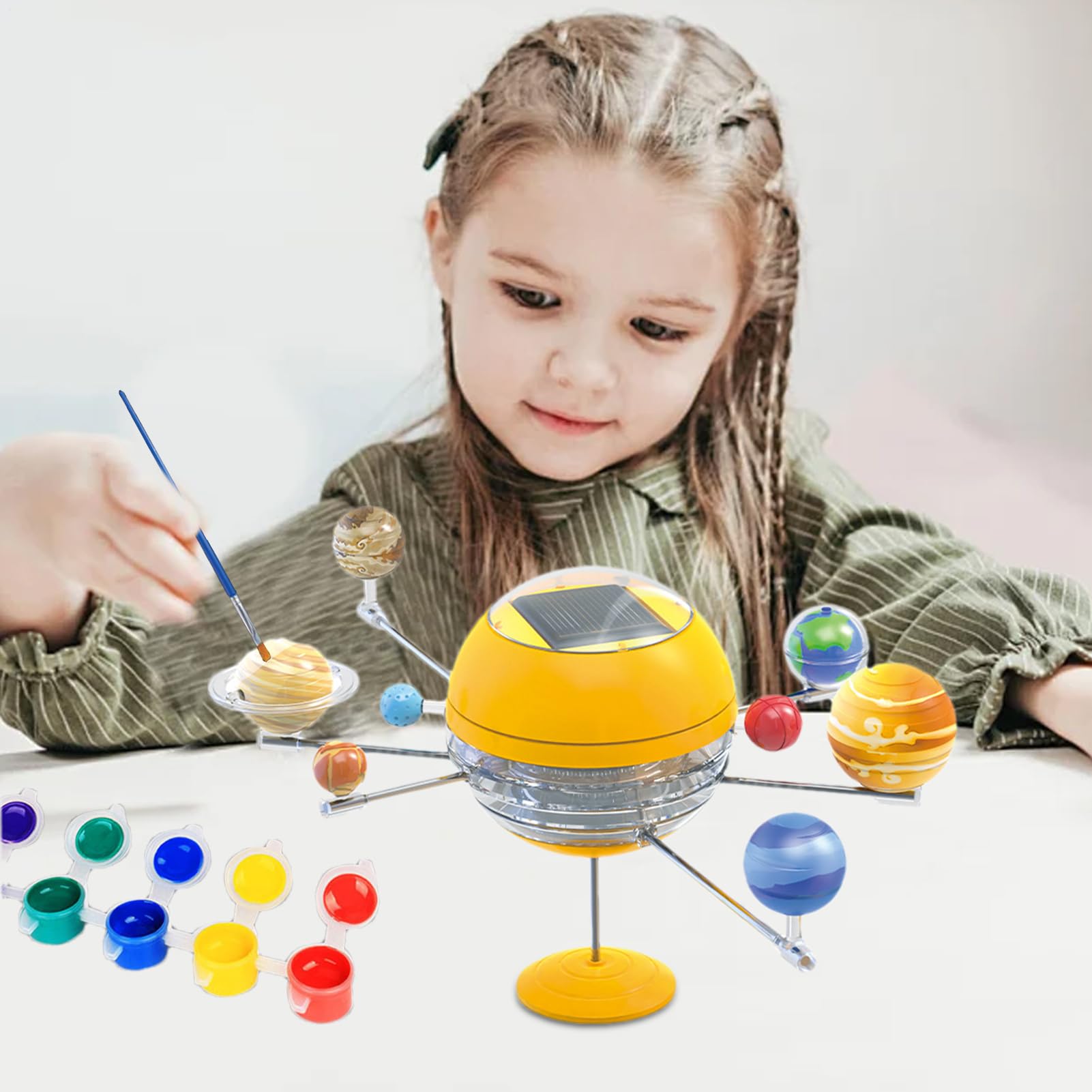 Kit de système Solaire pour Le Projet Scolaire, kit de modèle du système Solaire - Projet de planète | Planétarium de d'astronomie pour Les activités familiales de l'arrière-Cour Expérience d'e