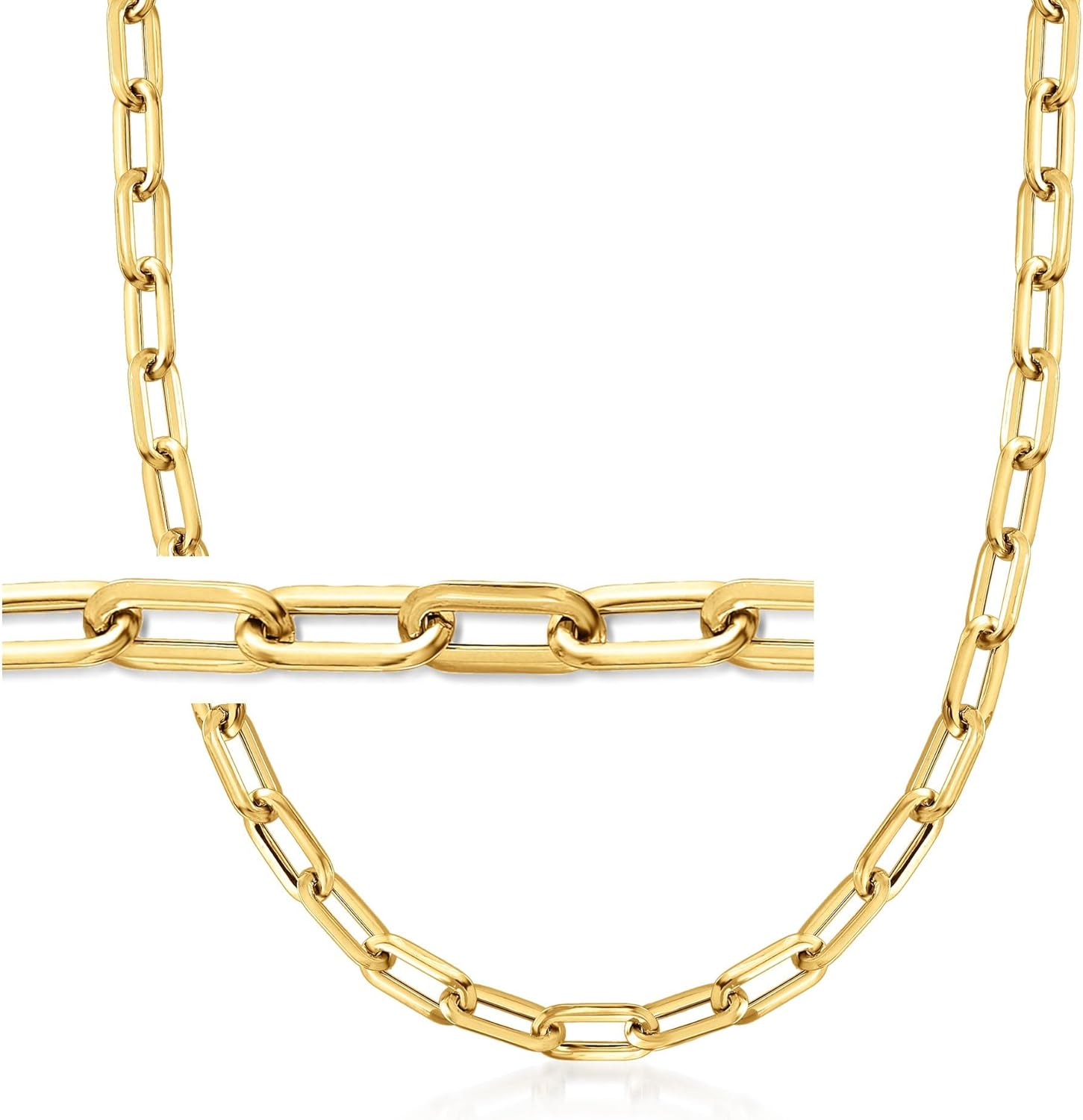 Ross-Simons Italian 18kt Yellow Gold Paper Clip Link Necklace