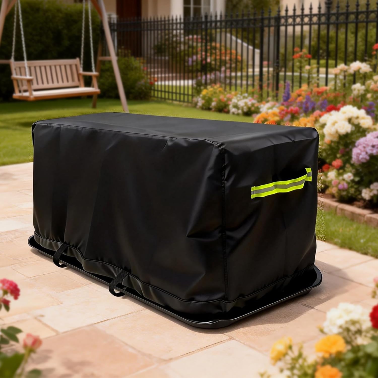 Kerosene Forced Heater Cover - Heavy Duty 600D PU Waterproof Protective Cover for Forced Air Heaters, Universal Fit for 50,000-80,000 BTU Models up to 13"D x 34"W x 17"H