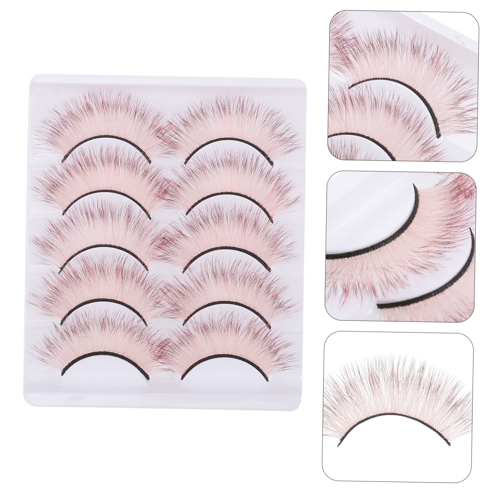 MAGICLULU 25pares Pestañas Postizas Coloridas Para Maquillaje y Cosplay Extensiones Largas y Esponjosas