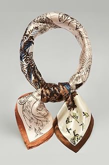 100% Pure Mulberry Silk Scarf -21” Lightweight Small Square Neckerchief – Breathable Digital Printed Scarves with Gift Packed