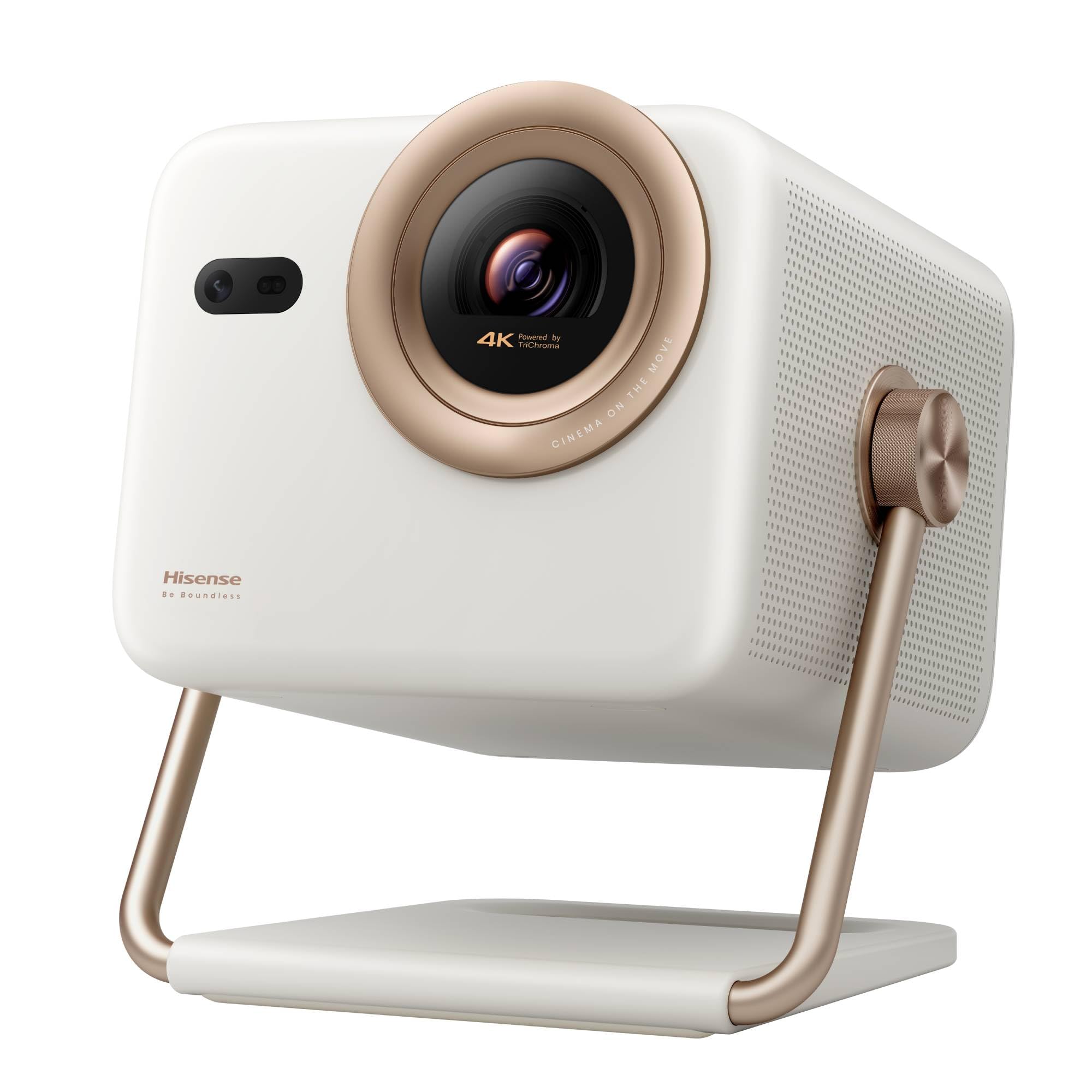 Hisense M2SE Pro - Mini Proyector Laser Trichroma UHD 4K Smart TV, 65 a 200 Pulgadas, 1150 Lumen, Dolby Vision, Audio 2x10W, Zoom Óptico, Autoenfoque, Protección Ocular, Auto-Corrección Trapezoidal